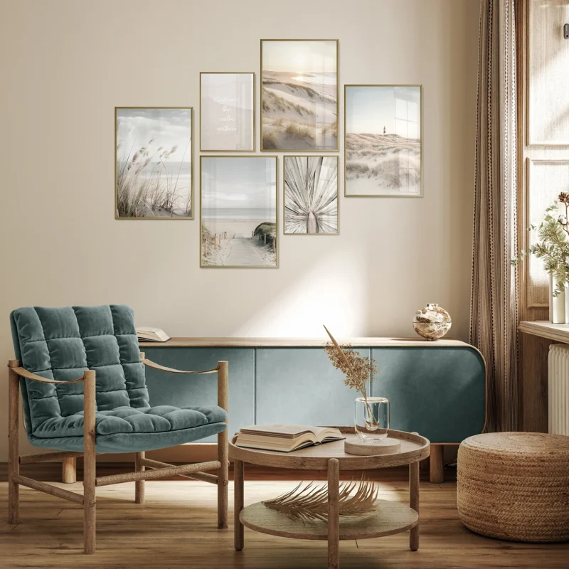 Poster Set Beige Pampas, 4 x A3, 2 x A4, P6 351329 - Image 2