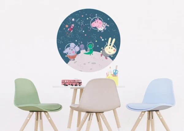 Wall Mural Peppa Pig Space, 70 x 70 cm, CRD 5813