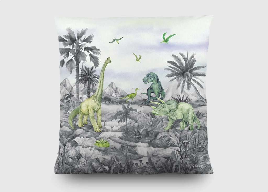 Cushion Dino B/W, 40 x 40 cm, CND 3143