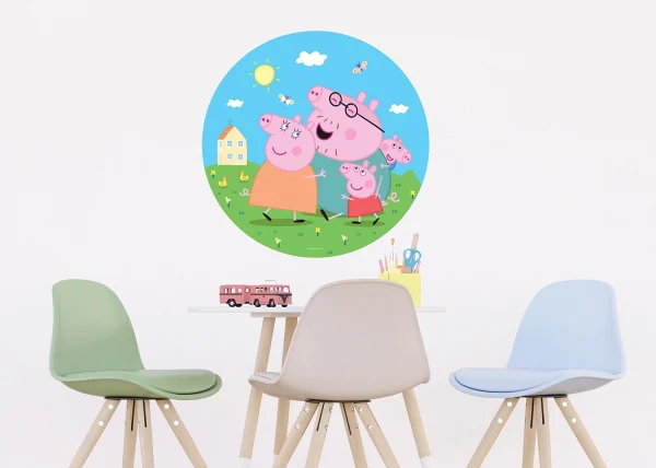 Wall Mural Peppa Pig Classic, 70 x 70 cm, CRD 5809