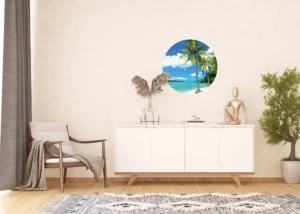 Wall Mural Palms on Beach, 70 x 70 cm, CR 3205