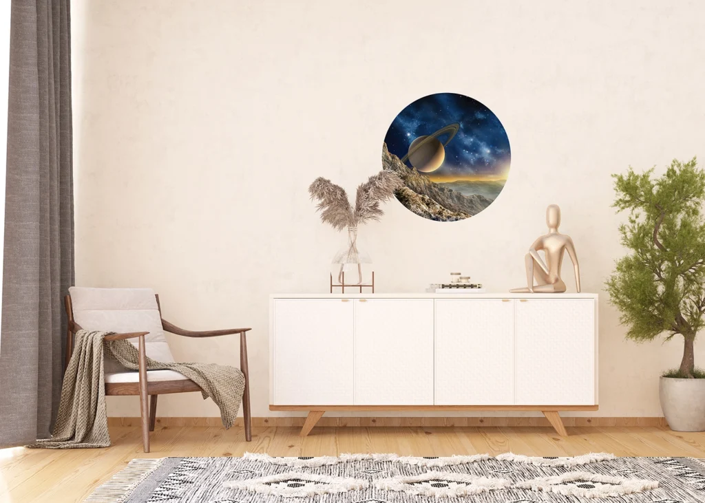 Wall Mural View On Saturn, 70 x 70 cm, CR 3215