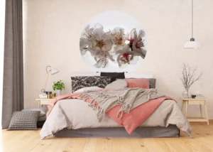 Wall Mural Floating Flowers, 140 x 140 cm, CR 3306