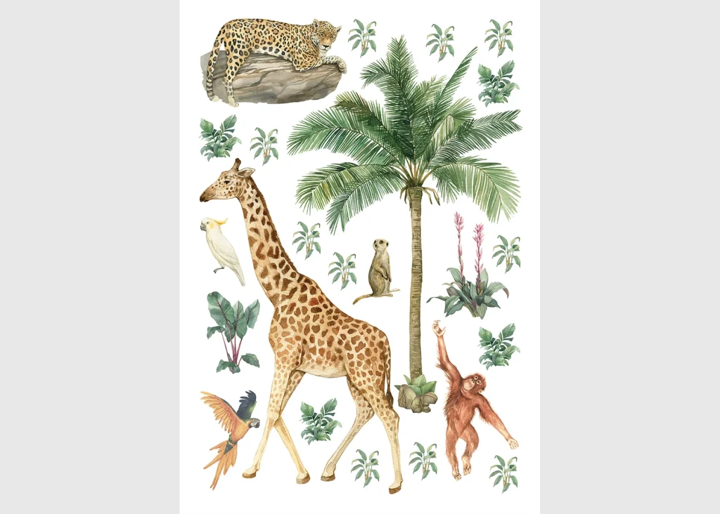 Wall Stickers Jungle 2, 42,5 x 65 cm, DK 1745