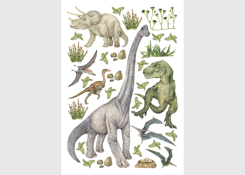 Wall Stickers Dino, 42,5 x 66 cm, DK 1747