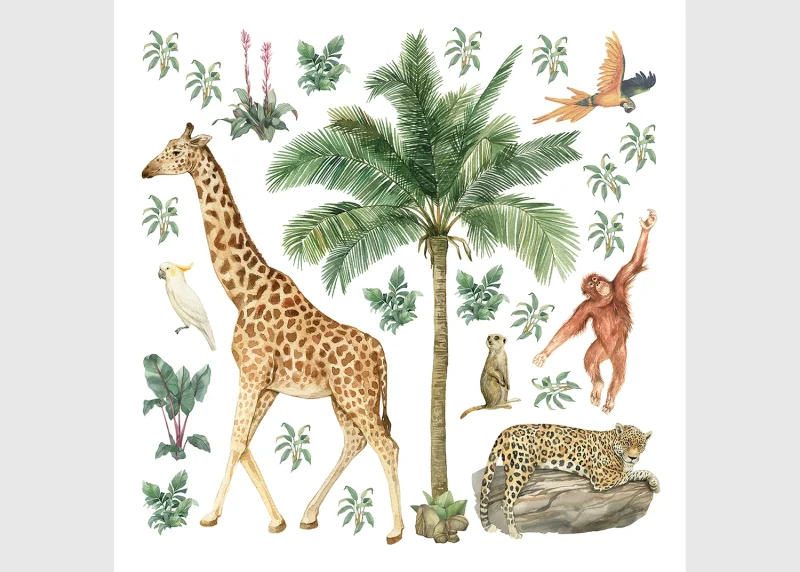 Wall Stickers Jungle 2, 30 x 30 cm, DKS 3819