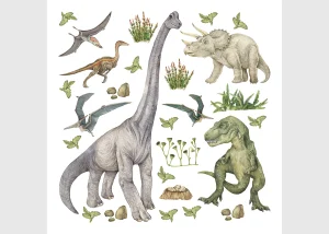 Wall Stickers Dino, 30 x 30 cm, DKS 3821