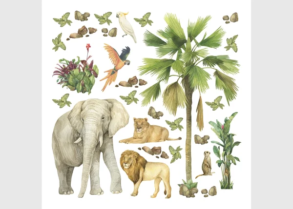 Wall Stickers Jungle, 30 x 30 cm, DKS 3827