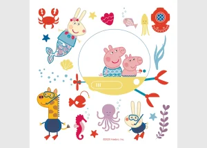 Wall Stickers Peppa Pig Sea, 30 x 30 cm, DKS 3833