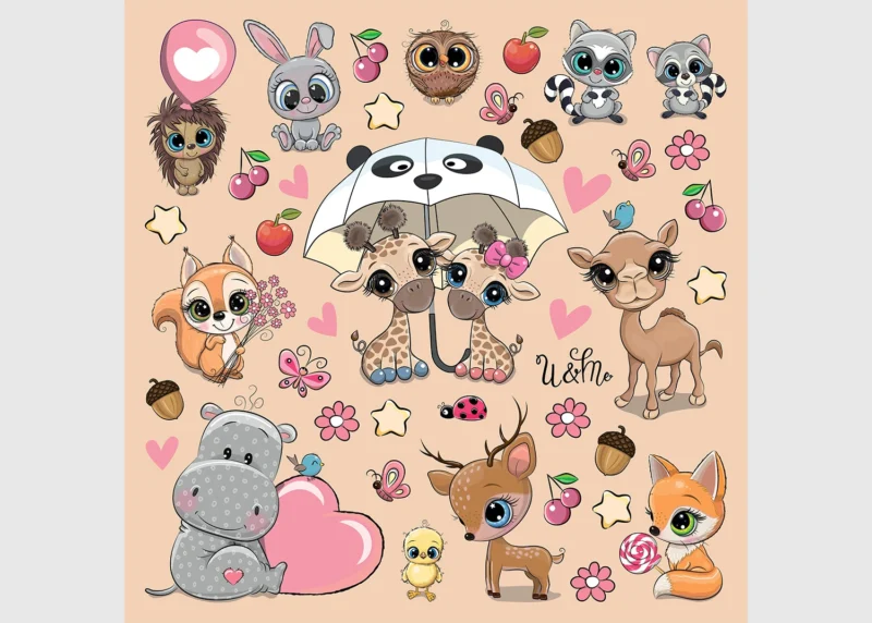 Wall Stickers Animals, 30 x 30 cm, DKS 3915