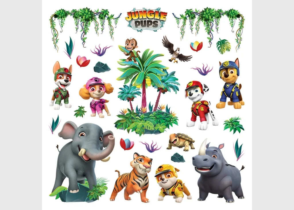 Wall Stickers Paw Patrol Jungle, 30 x 30 cm, DKS 3929