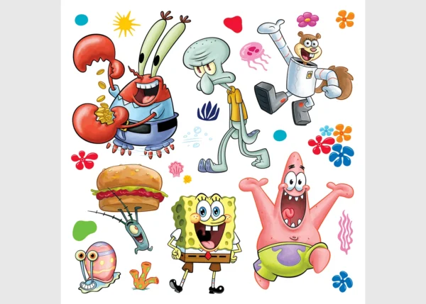 Wall Stickers Spongebob Bikini Bottom, 30 x 30 cm, DKS 3951