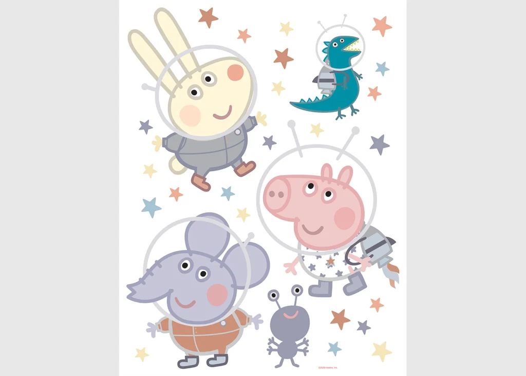 Wall Stickers Peppa Pig in Space, 65 x 85 cm, DK 2345