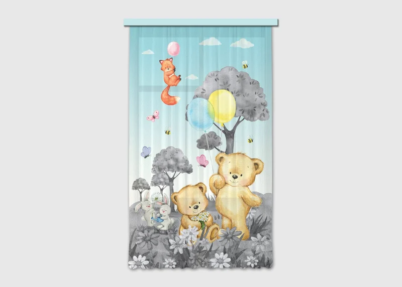 Curtain Cute Bears, 140 x 245 cm, FCSL 7181