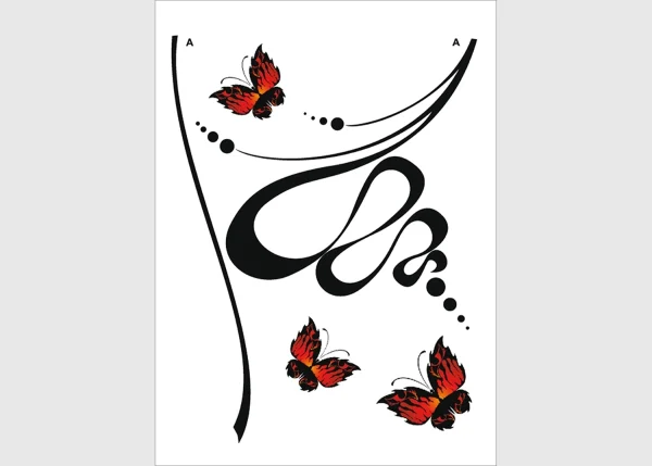 Wall Stickers Abstraction with Butterflies, 65 x 85 cm, FL 0480