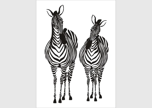 Wall Stickers Zebra Flock, 65 x 85 cm, FL 1012