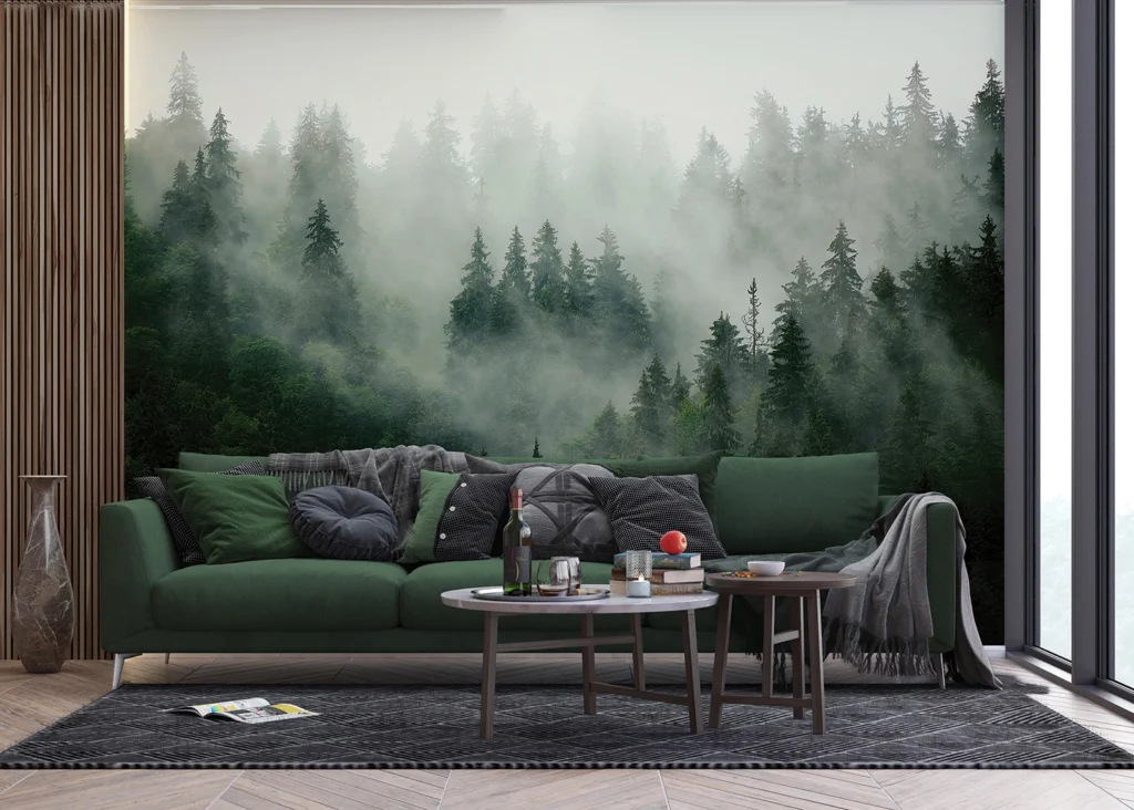 Wall Mural Misty Forest, 375 x 270 cm, FT5P 3033