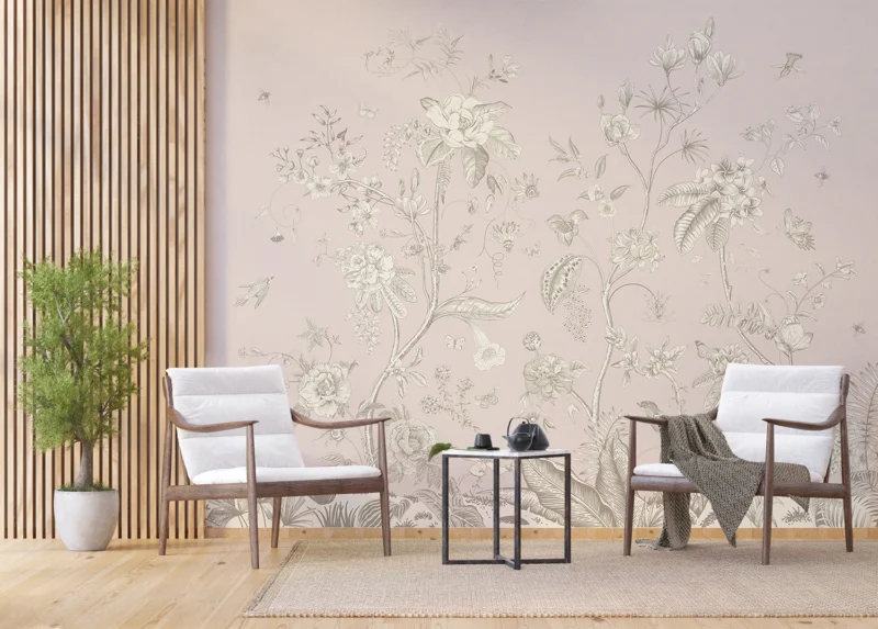 Wall Mural Floral Abstraction, 375 x 270 cm, FT5P 3043