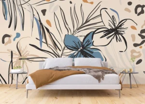 Wall Mural Graphical Florals, 375 x 270 cm, FT5P 3045