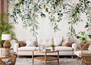 Wall Mural Hanging Watercolor Branches, 375 x 270 cm, FT5P 3049