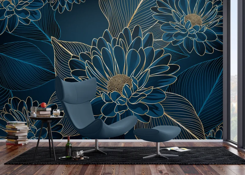 Wall Mural Chrysanthemums, 375 x 270 cm, FT5P 352001