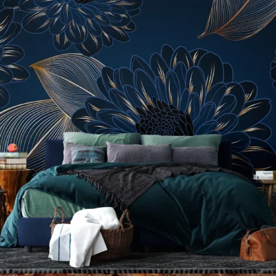 Wall Mural Chrysanthemums Leaves, 375 x 270 cm, FT5P 352003