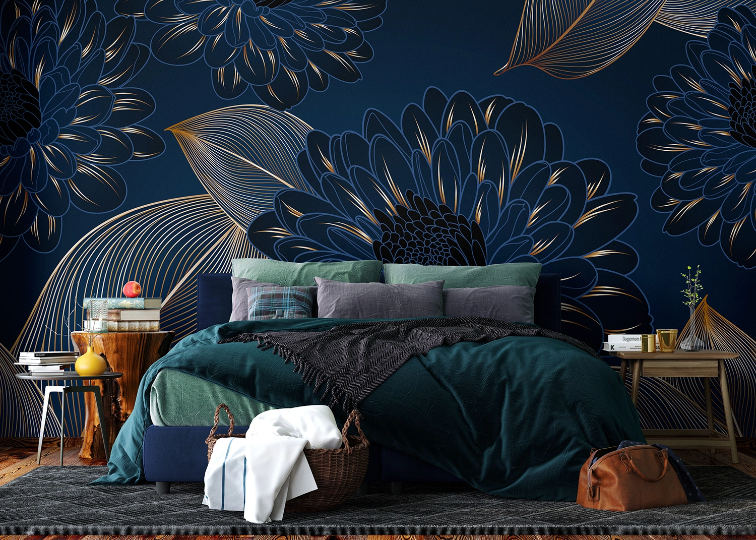 Wall Mural Chrysanthemums Leaves, 375 x 270 cm, FT5P 352003