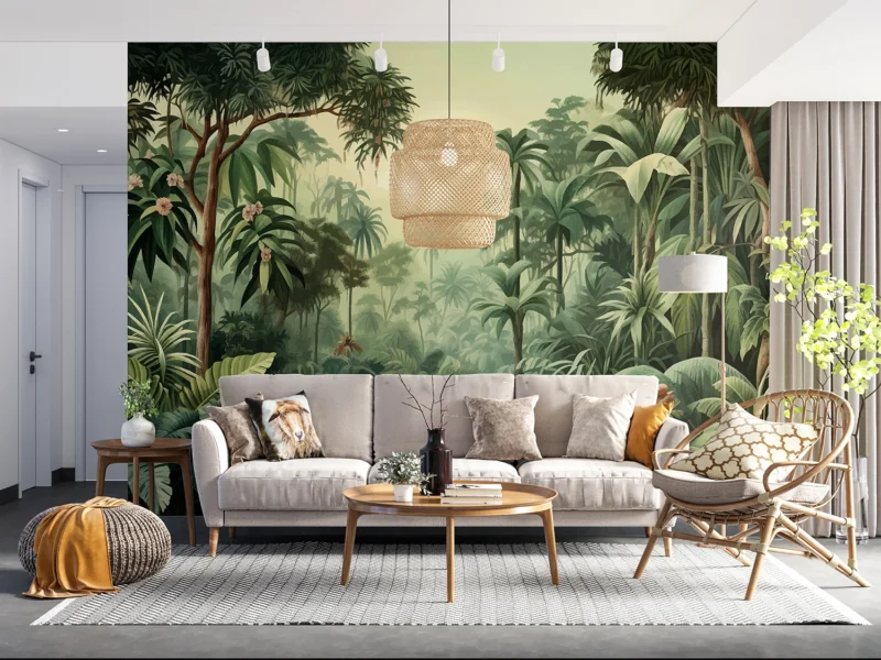 Wall Mural Watercolor Jungle, 375 x 270 cm, FT5P 352081