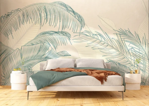 Wall Mural Subtle Palms, 375 x 270 cm, FT5P 352087