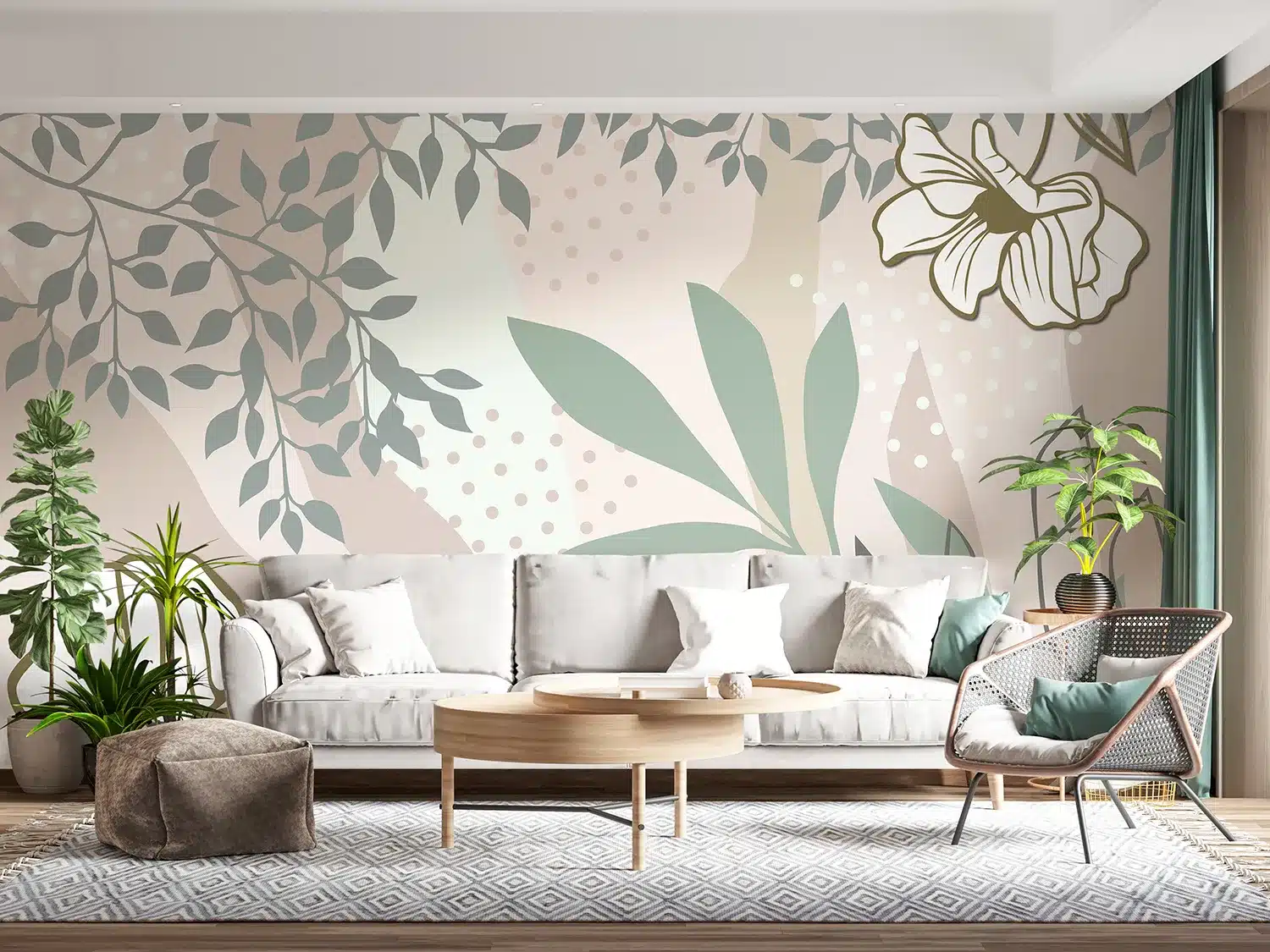 Wall Mural Vector Flowers, 375 x 270 cm, FT5P 352161 2