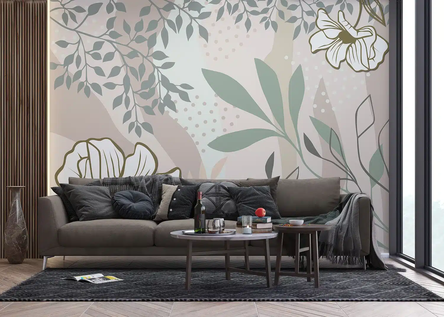Wall Mural Vector Flowers, 375 x 270 cm, FT5P 352161 4