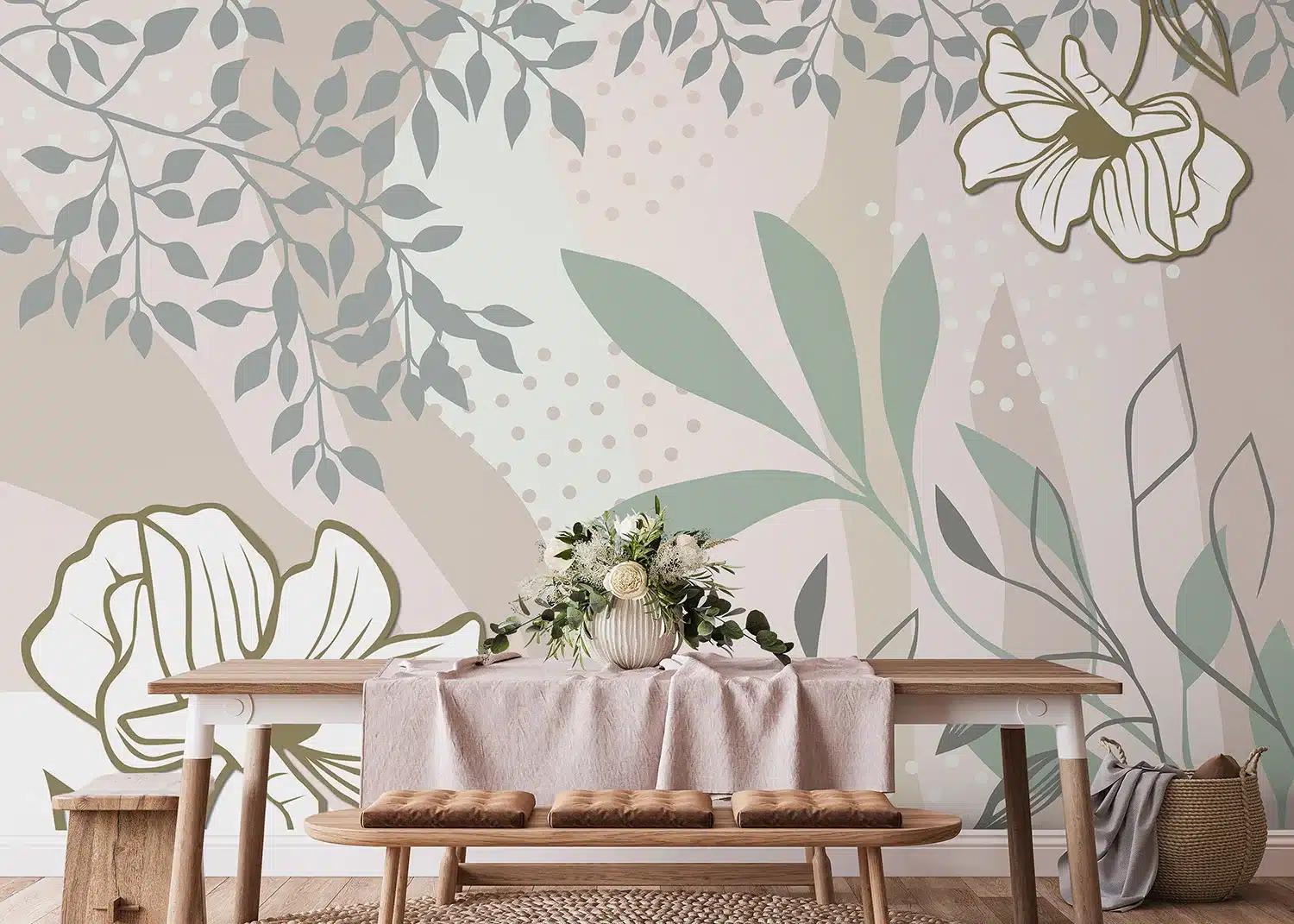 Wall Mural Vector Flowers, 375 x 270 cm, FT5P 352161