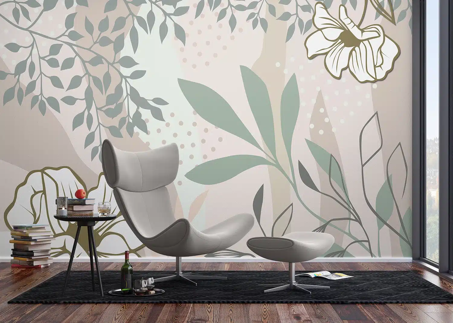 Wall Mural Vector Flowers, 375 x 270 cm, FT5P 352161 3