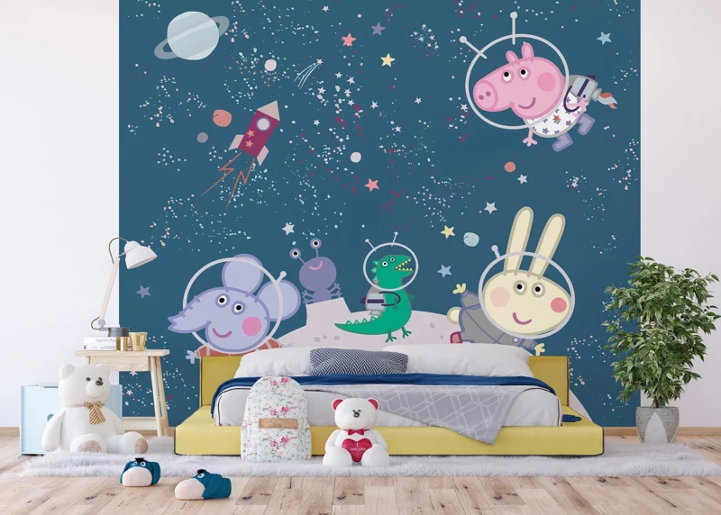 Wall Mural Peppa Pig in Space, 300 x 270 cm, DTD4P 7801