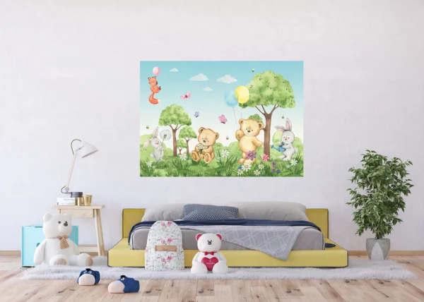 Wall Mural Cute Bears, 155 x 110 cm, FTDNM 5291