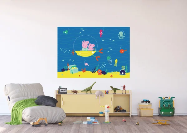 Wall Mural Peppa Pig Sea, 155 x 110 cm, FTDNM 5299