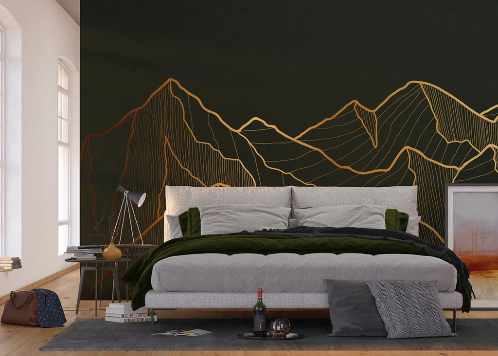 Wall Mural Golden Mountain, 375 x 270 cm, FTNS 1281