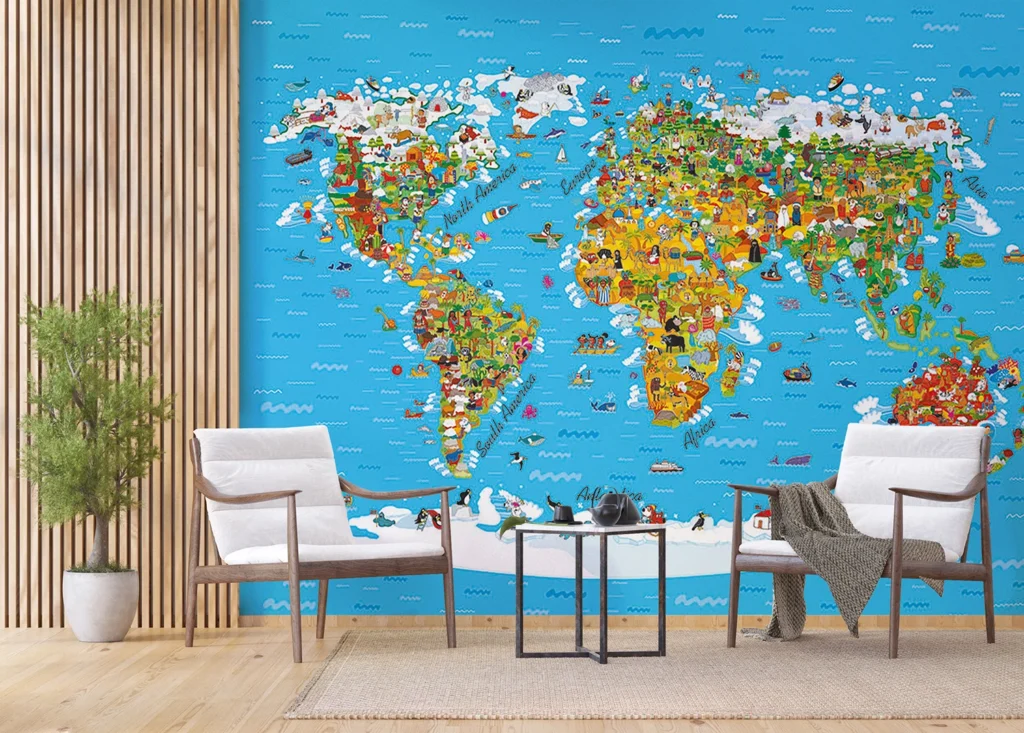 Wall Mural Map, 375 x 270 cm, FTNS 2441