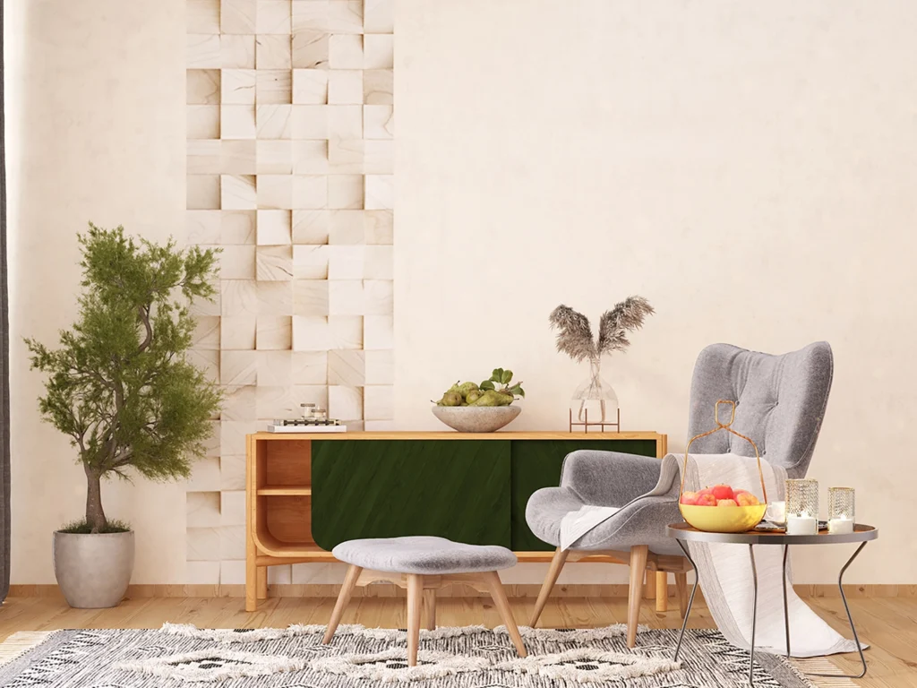 Wall Mural Wooden Cubes, 90 x 270 cm, FTNVL 3700