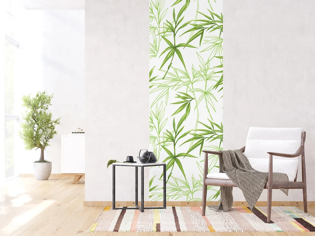 Wall Mural Green Leaves, 90 x 270 cm, FTNVL 3716