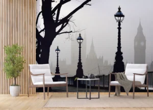 Wall Mural Misty London, 375 x 270 cm, FTNXXL 0307