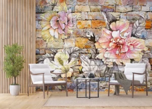 Wall Mural Flowers, 375 x 270 cm, FTNXXL 1227