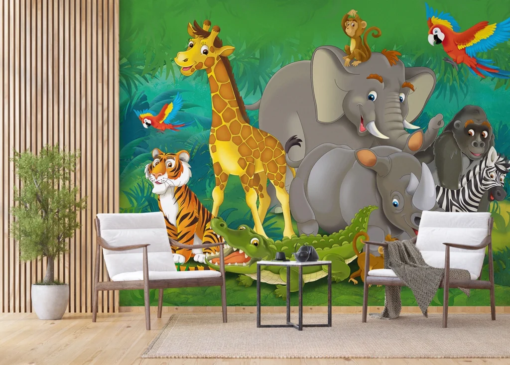 Wall Mural Jungle Animals, 375 x 270 cm, FTNXXL 2420