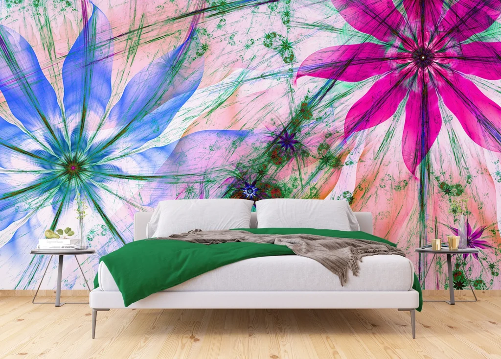 Wall Mural Flower Silhouettes, 375 x 270 cm, FTNXXL 2492