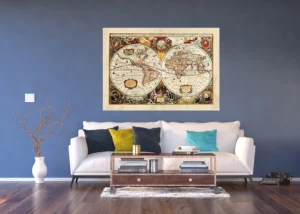 Wall Mural World Map, 160 x 110 cm, FTNM 2630