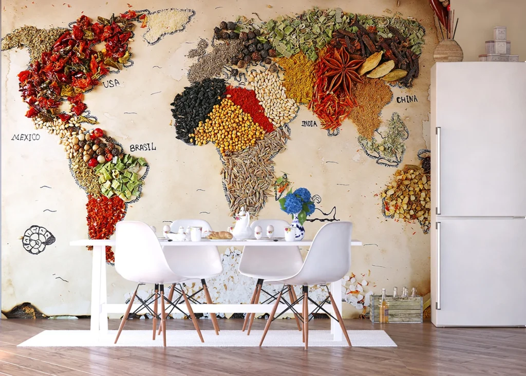 Wall Mural Map of Spice, 375 x 270 cm, FTNXXL 2484