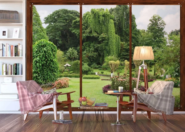 Wall Mural Window to Garden, 360 x 254 cm, FTS 1314