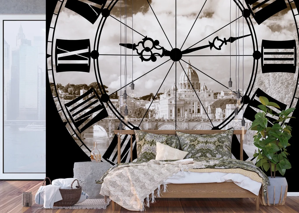 Wall Mural Old Clock, 360 x 254 cm, FTS 1322