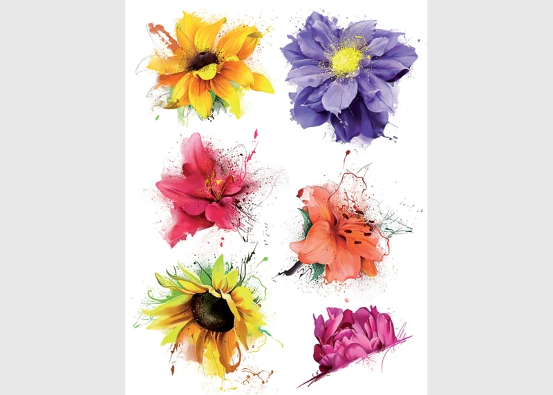 Wall Stickers Flowers, 65 x 85 cm, F 1058