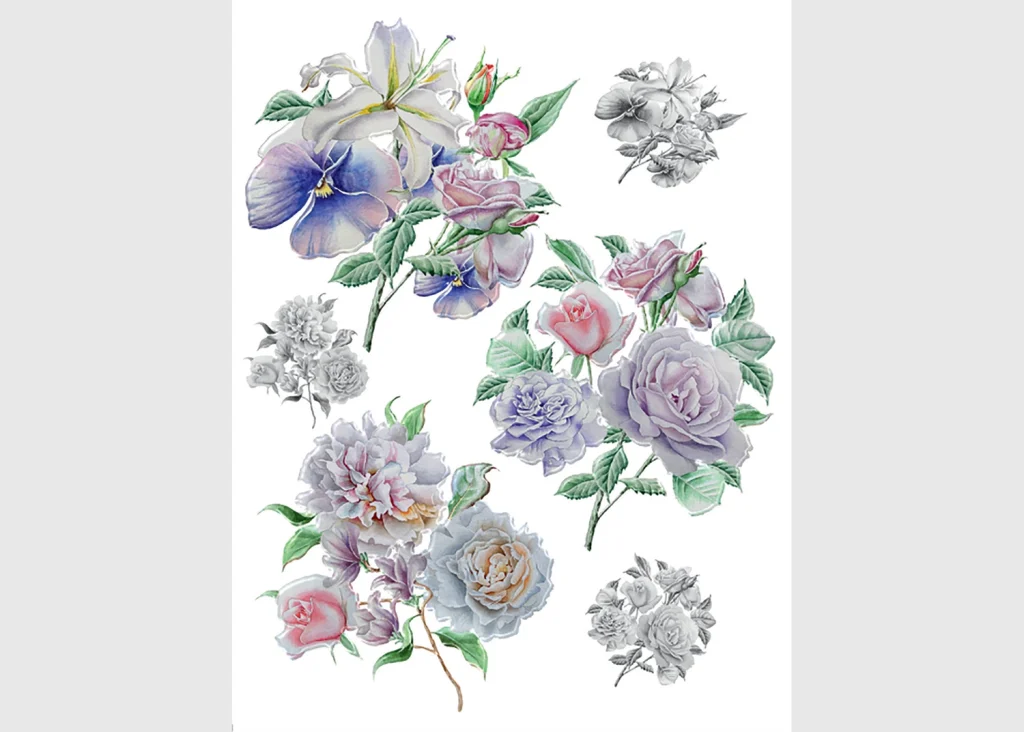 Wall Stickers Flowers, 65 x 85 cm, F 1064